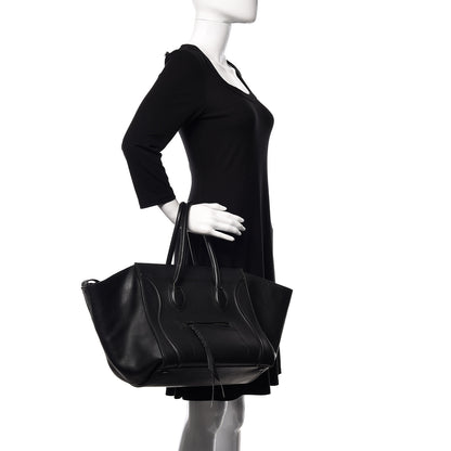 Celine Supple Calfskin Medium Phantom Luggage Black 2 of 23