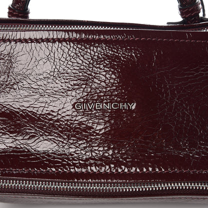 Givenchy Crinkled Patent Deerskin Mini Pandora Aubergine 8 of 9