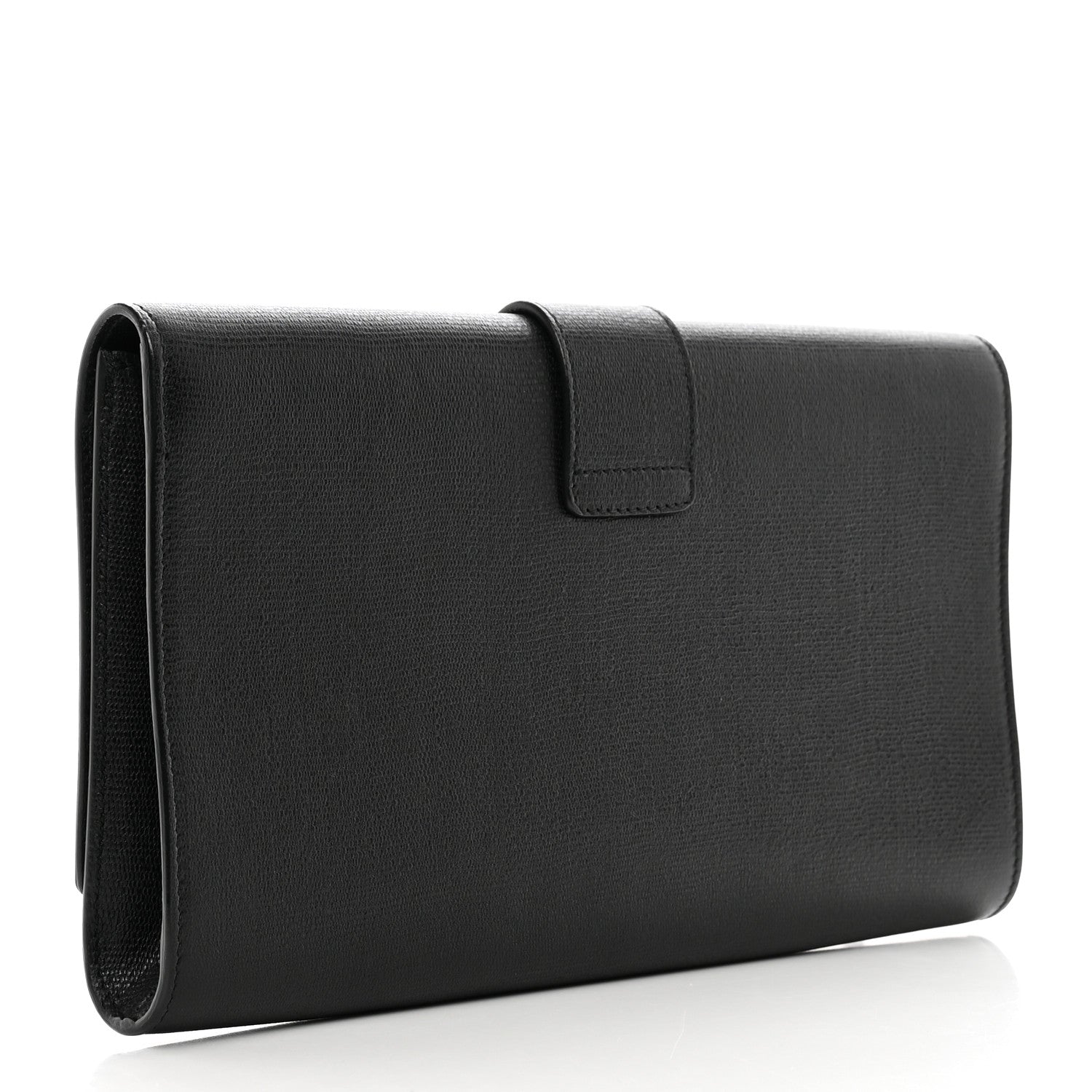 Saint Laurent Textured Calfskin Classic Y Ligne Clutch Black 3 of 10