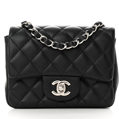 Chanel Lambskin Quilted Mini Square Flap Black 8 of 12