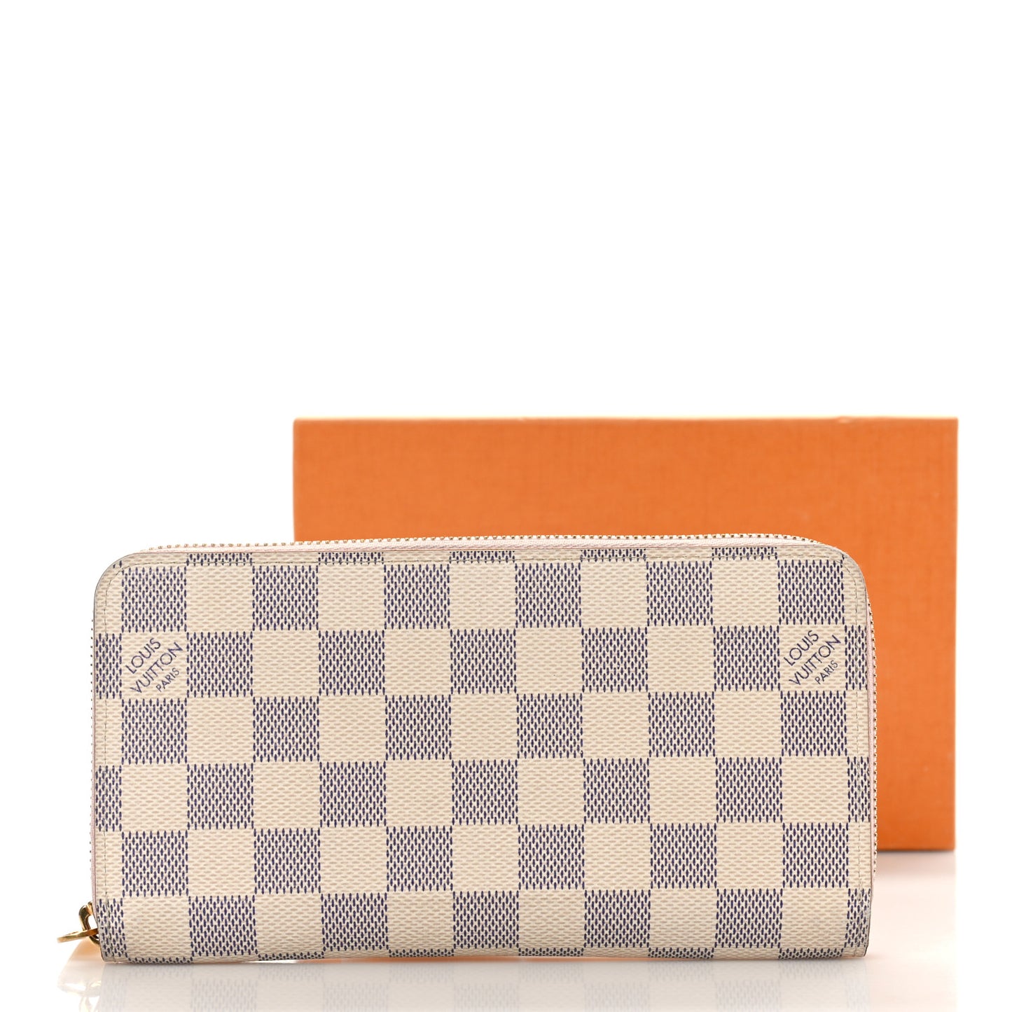 Damier Azur Zippy Wallet Rose Ballerine