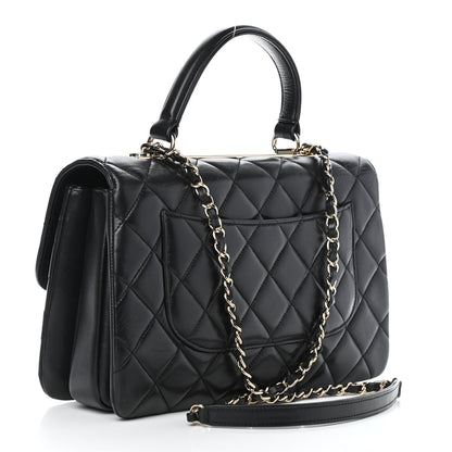 Chanel Lambskin Quilted Medium Trendy CC Flap Dual Handle Bag Black 2 of 4