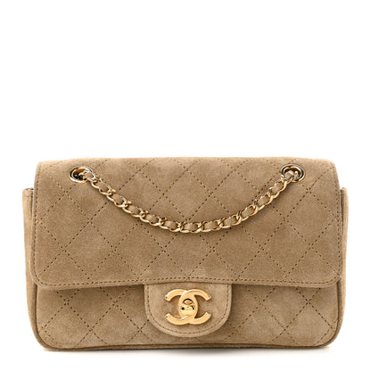 Chanel Suede Calfskin Mini Souplissimo Maxi Flap Dark Beige 1 of 10