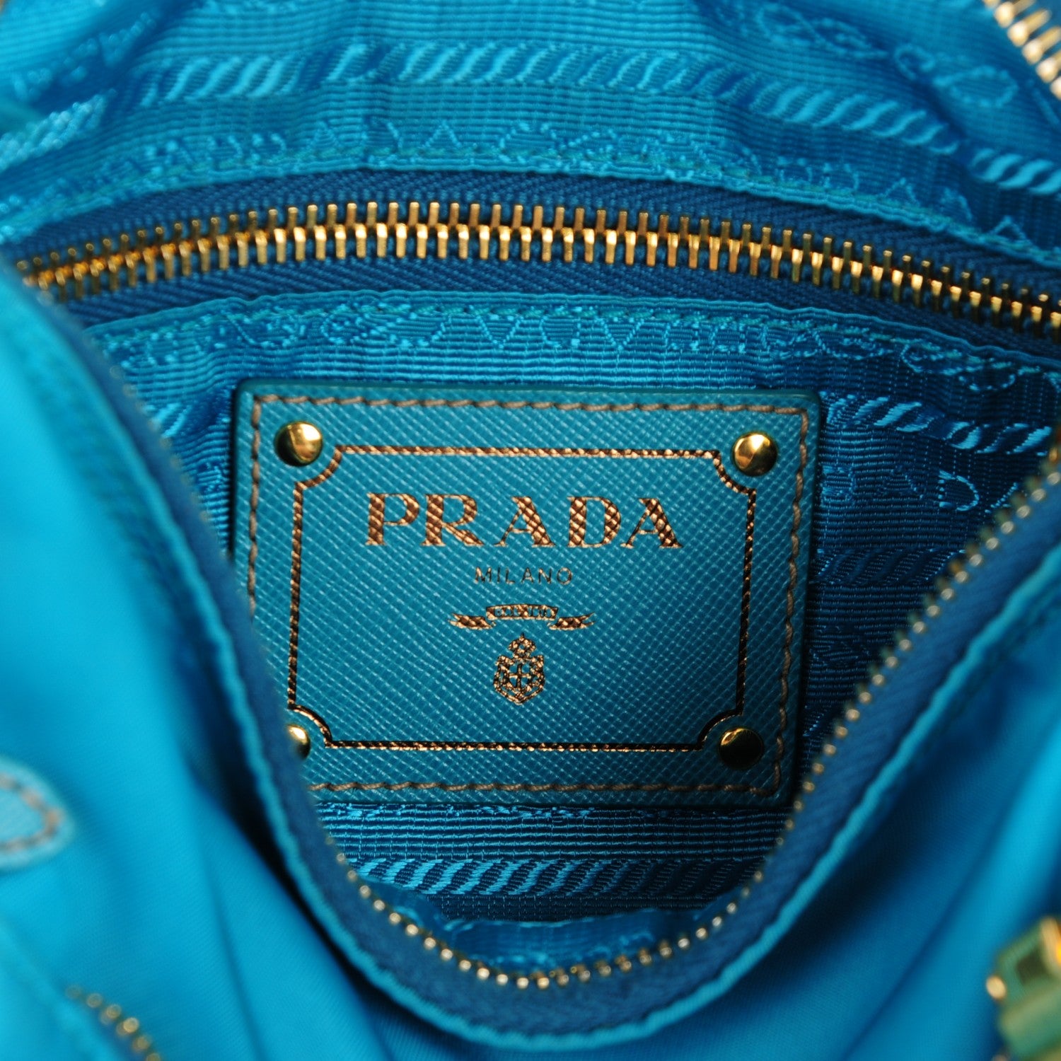 Prada Tessuto Nylon Saffiano Messenger Bag Turchese 6 of 8