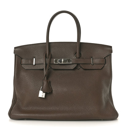 Hermes Taurillon Clemence Birkin 35 Cafe 1 of 10