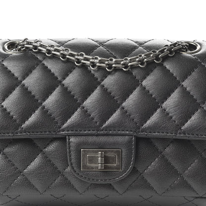 Chanel Sheepskin Quilted 2.55 Reissue Mini Flap Dark Grey 10 of 11