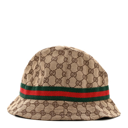 Gucci GG Monogram Web Bucket Hat M Brown 5 of 8