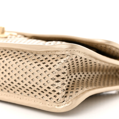 Chanel Metallic Perforated Calfskin Medium Up In The Air Flap Gold 10 of 10