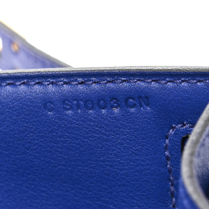 Hermes Swift Kelly Pochette Clutch Bleu Electrique 7 of 8