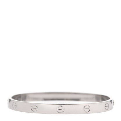 Cartier 18K White Gold LOVE Bracelet 18 3 of 6
