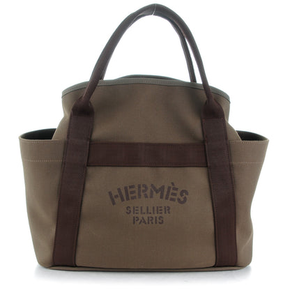 Hermes Toile Sac De Pansage Groom Kaki Feu 1 of 9
