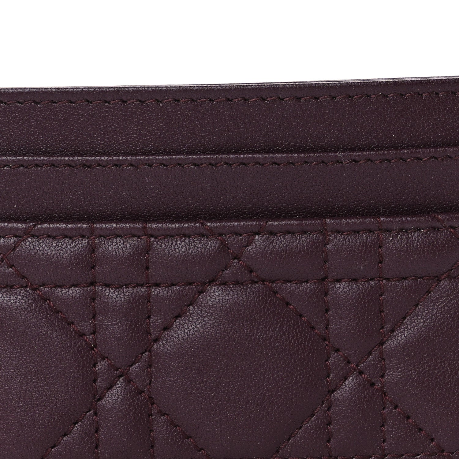Christian Dior Lambskin Cannage Lady Dior Card Holder Deep Amaranth 8 of 9