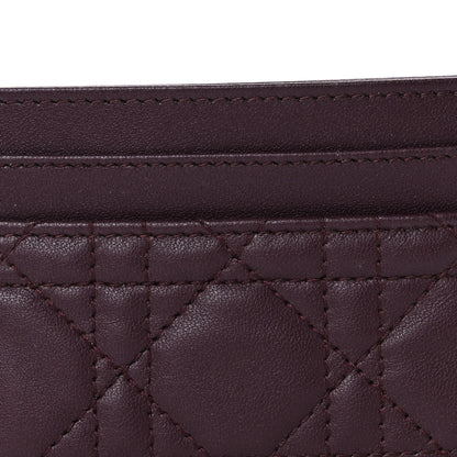 Christian Dior Lambskin Cannage Lady Dior Card Holder Deep Amaranth 8 of 9