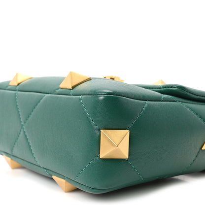 Valentino Garavani Nappa Small Roman Stud Shoulder Bag Jungle 9 of 9