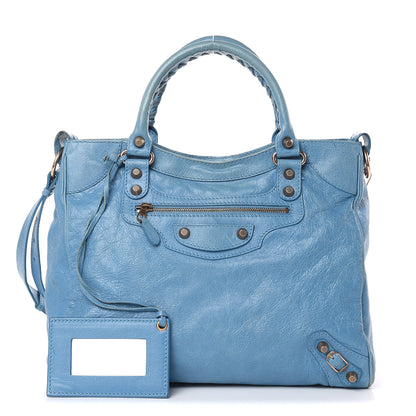 Balenciaga Agneau Giant 12 Rose Gold Hardware City Bleu Indigo 1 of 15