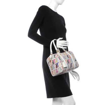 Fendi Zucca Spalmati Vitello FF Multicolor Forever Boston Multicolor White 2 of 7