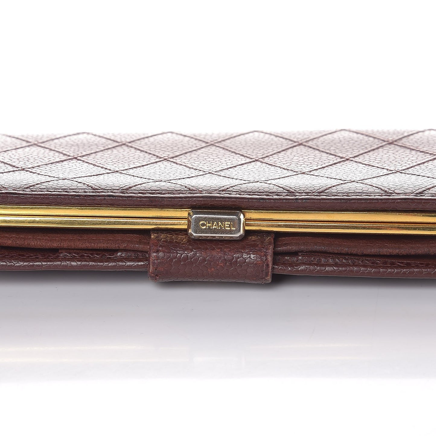 Caviar Stitched French Wallet Brown