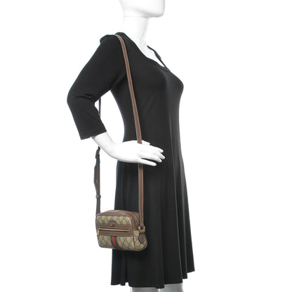 Gucci GG Supreme Monogram Web Mini Ophidia Shoulder Bag Brown 2 of 12