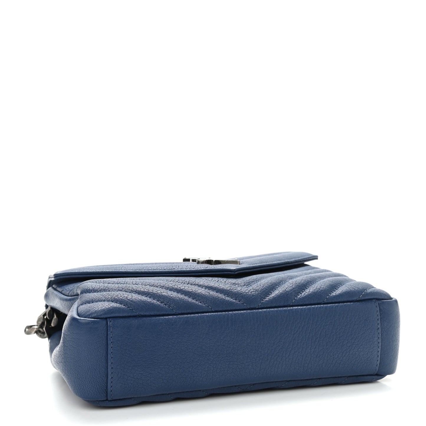 Sheepskin Matelasse Monogram Medium College Bag Navy