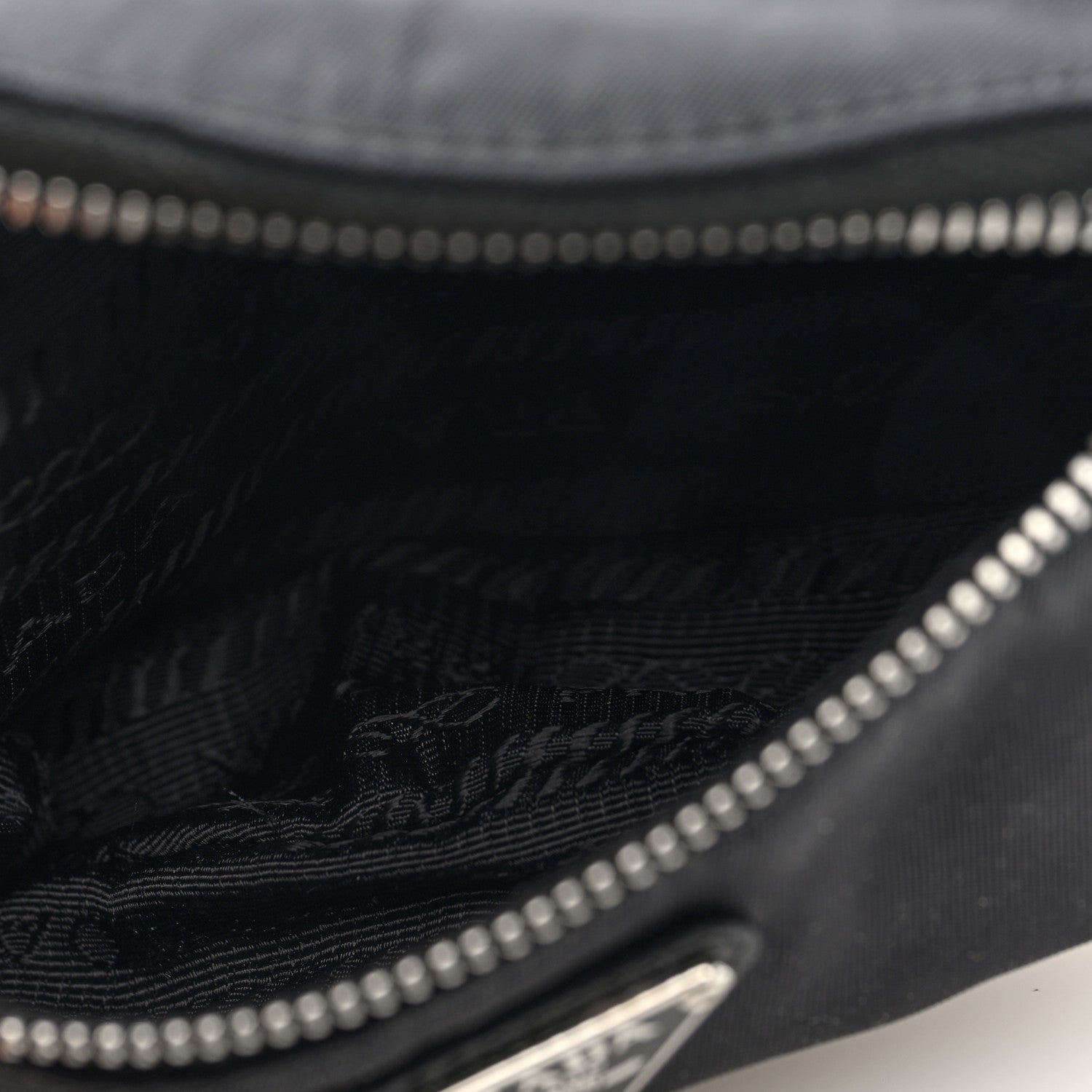 Prada Re-Nylon Travel Saffiano Metal Triangle Logo Mini Arm Pouch Black 5 of 5