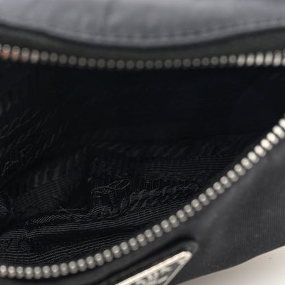 Prada Re-Nylon Travel Saffiano Metal Triangle Logo Mini Arm Pouch Black 5 of 5