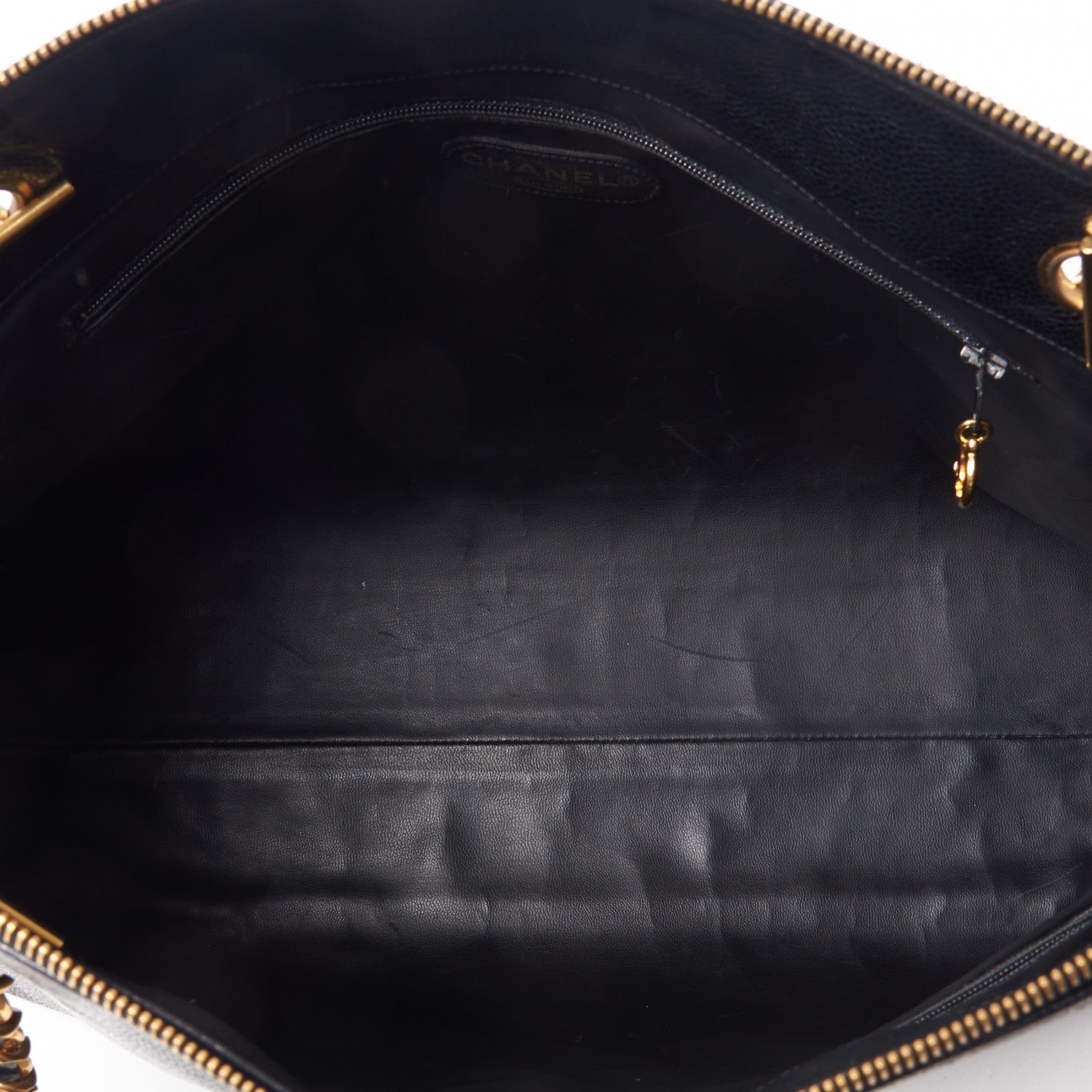 Chanel Caviar Large CC Shoulder Bag Black 7 of 10