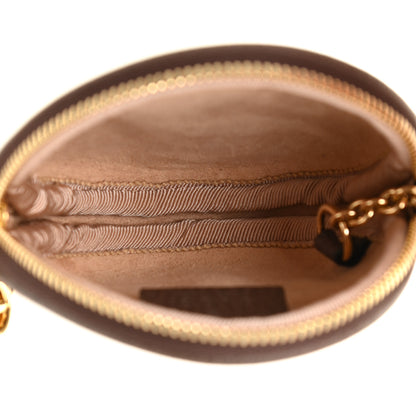 Gucci GG Supreme Monogram Web Ophidia Round Coin Purse Beige New Acero 4 of 10