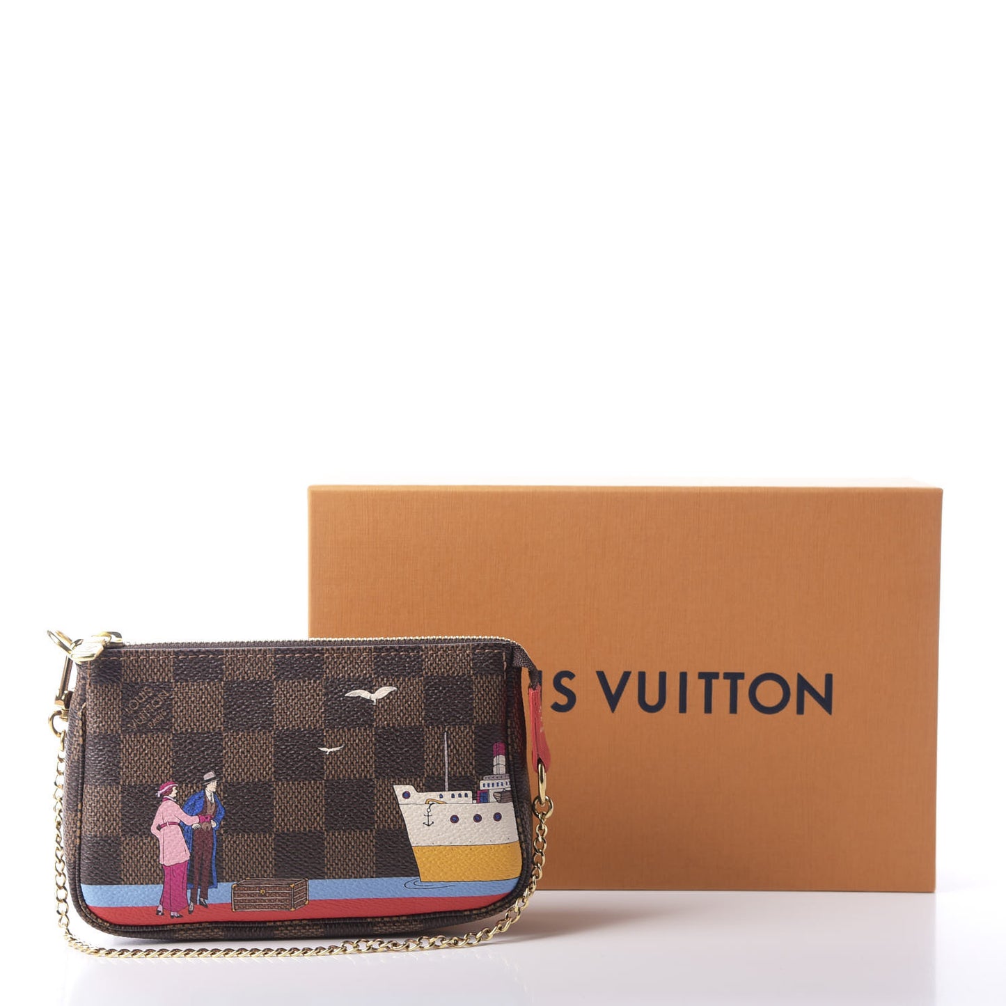 Damier Ebene 2016 Christmas Animation Mini Pochette Accessories