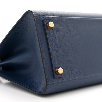 Hermes Epsom Birkin Sellier 25 Bleu Navy 9 of 12