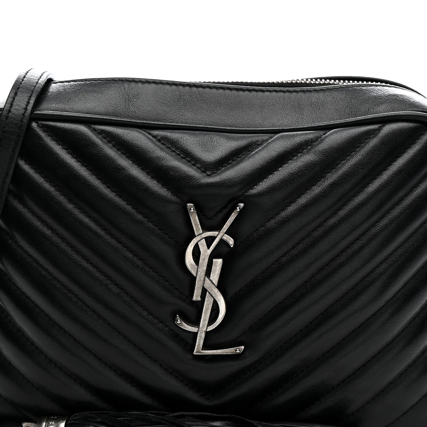 Calfskin Matelasse Monogram Lou Camera Bag Black
