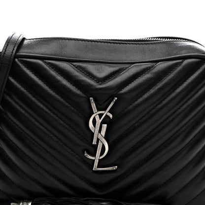 Saint Laurent Calfskin Matelasse Monogram Lou Camera Bag Black 8 of 21