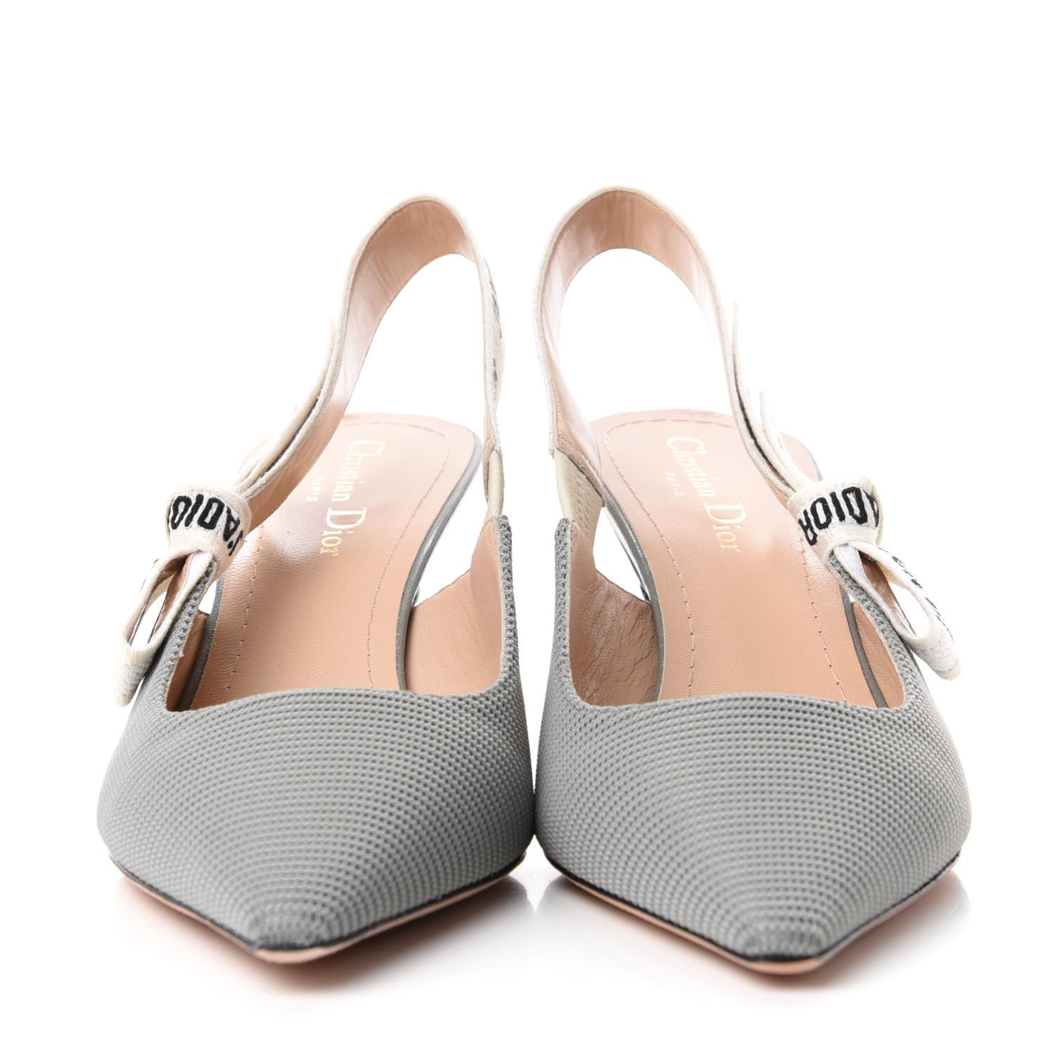 Christian Dior Technical Canvas Ribbon J Adior Slingback 65mm Pumps 40 Grey Stone 2 of 10