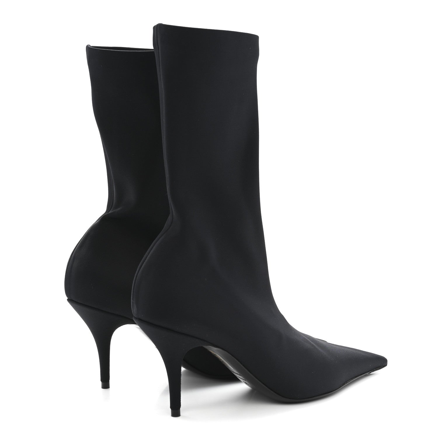 Balenciaga Matte Spandex Extreme Pointed Toe Knife 80mm Ankle Boots 36 Black 4 of 6
