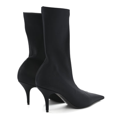 Balenciaga Matte Spandex Extreme Pointed Toe Knife 80mm Ankle Boots 36 Black 4 of 6