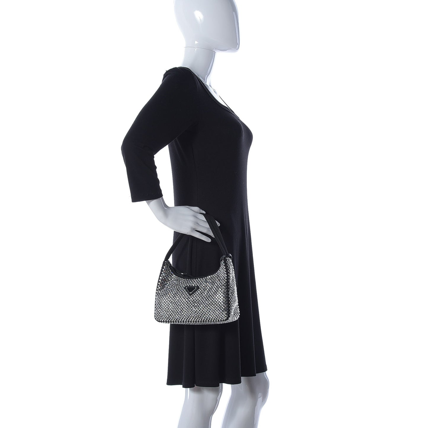 Satin Crystal Mini Re-Edition 2000 Bag Cristal