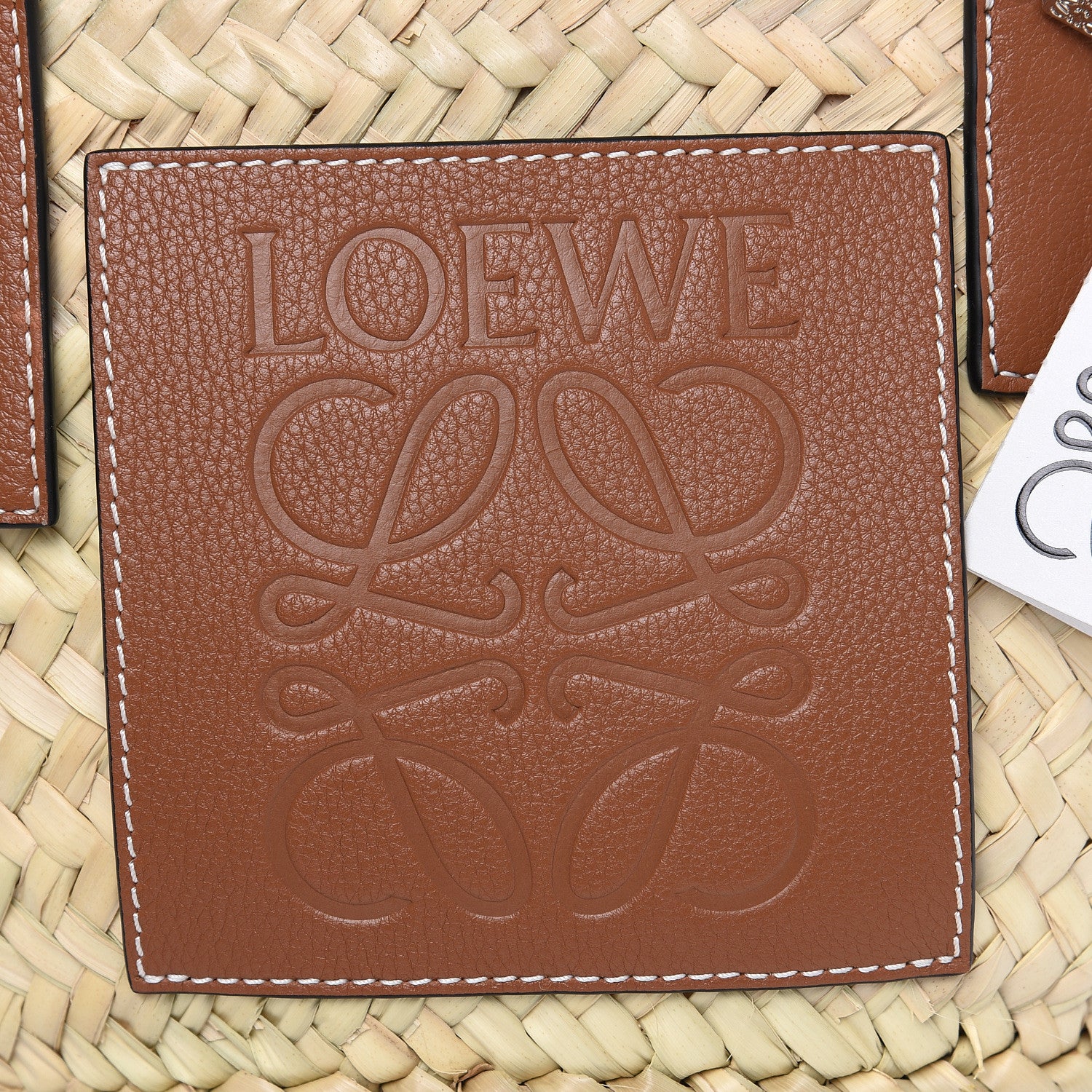 Loewe Raffia Small Basket Tote Bag Natural Tan 5 of 9