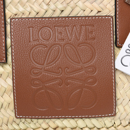 Loewe Raffia Small Basket Tote Bag Natural Tan 5 of 9