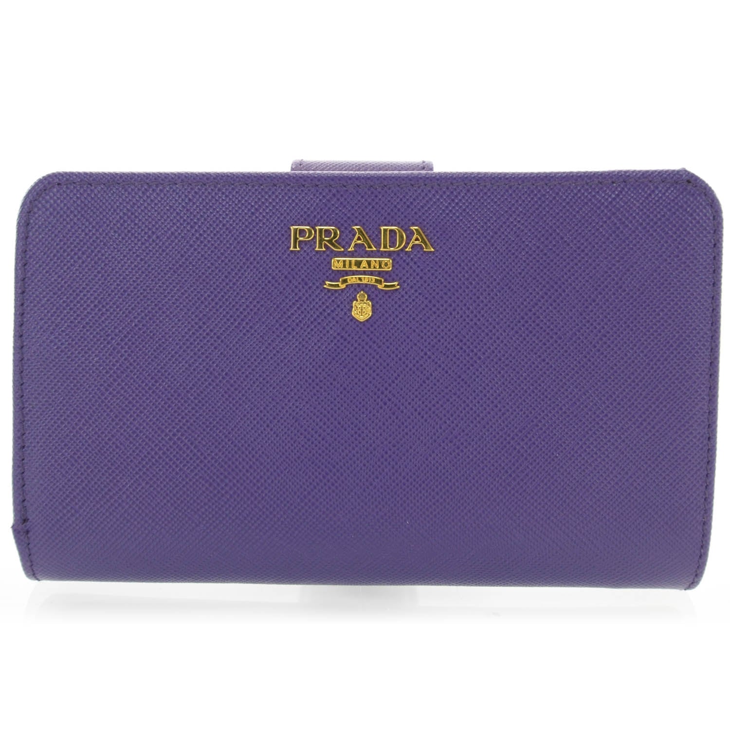 Prada Saffiano Compact Wallet Viola 1 of 8