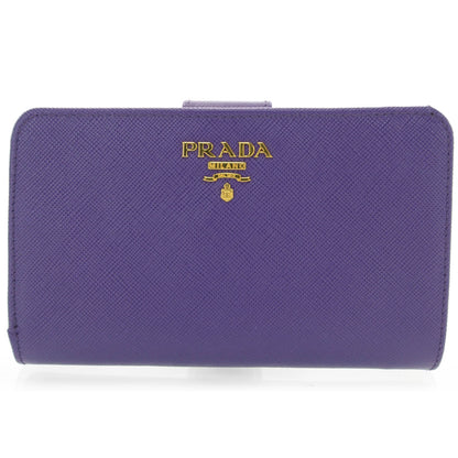 Prada Saffiano Compact Wallet Viola 1 of 8