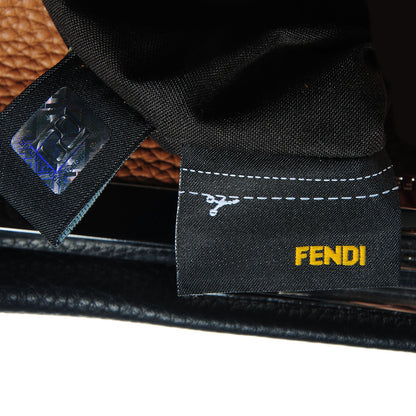 Fendi Cuoio Romano Selleria Bi-Color Large Peekaboo Iconic Satchel Black Mou 16 of 21