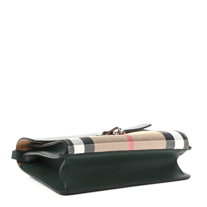 Burberry Derby Calfskin House Check Small Macken Crossbody Bag Dark Bottle Green 4 of 10