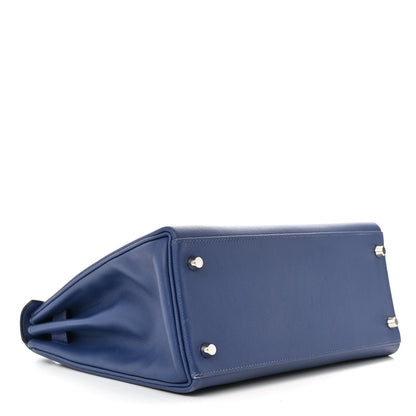Hermes Evercolor Verso Kelly Retourne 28 Bleu Brighton Capucine 4 of 17
