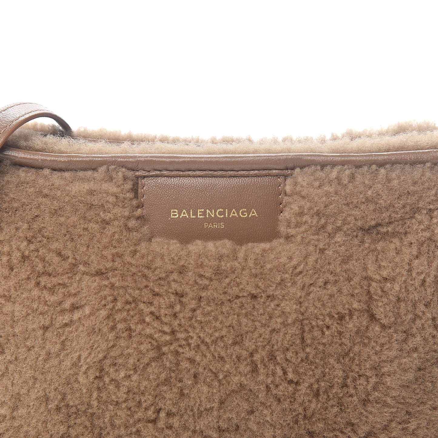 Shearling Bazar Pochette Crossbody Beige