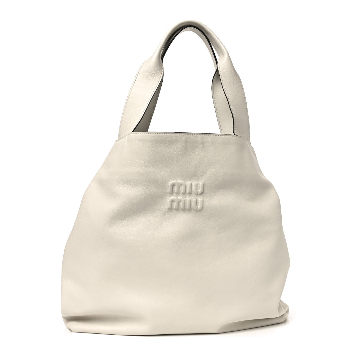 Miu Miu Soft Calf Hobo Bag White 1 of 9