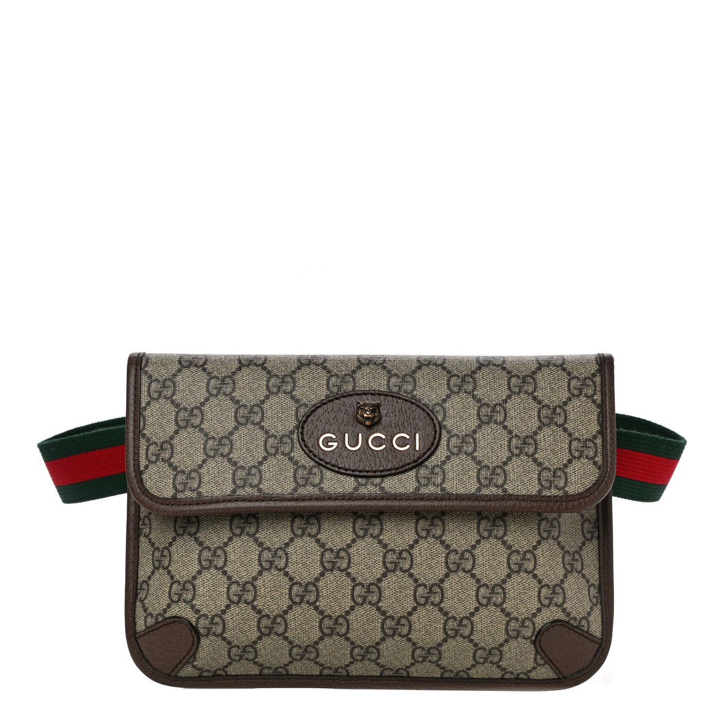 Gucci GG Supreme Monogram Neo Vintage Web Belt Bag Brown 1 of 11