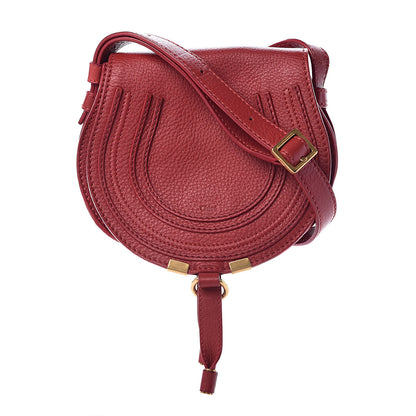 Chloe Calfskin Mini Marcie Round Crossbody Bag Red 1 of 12