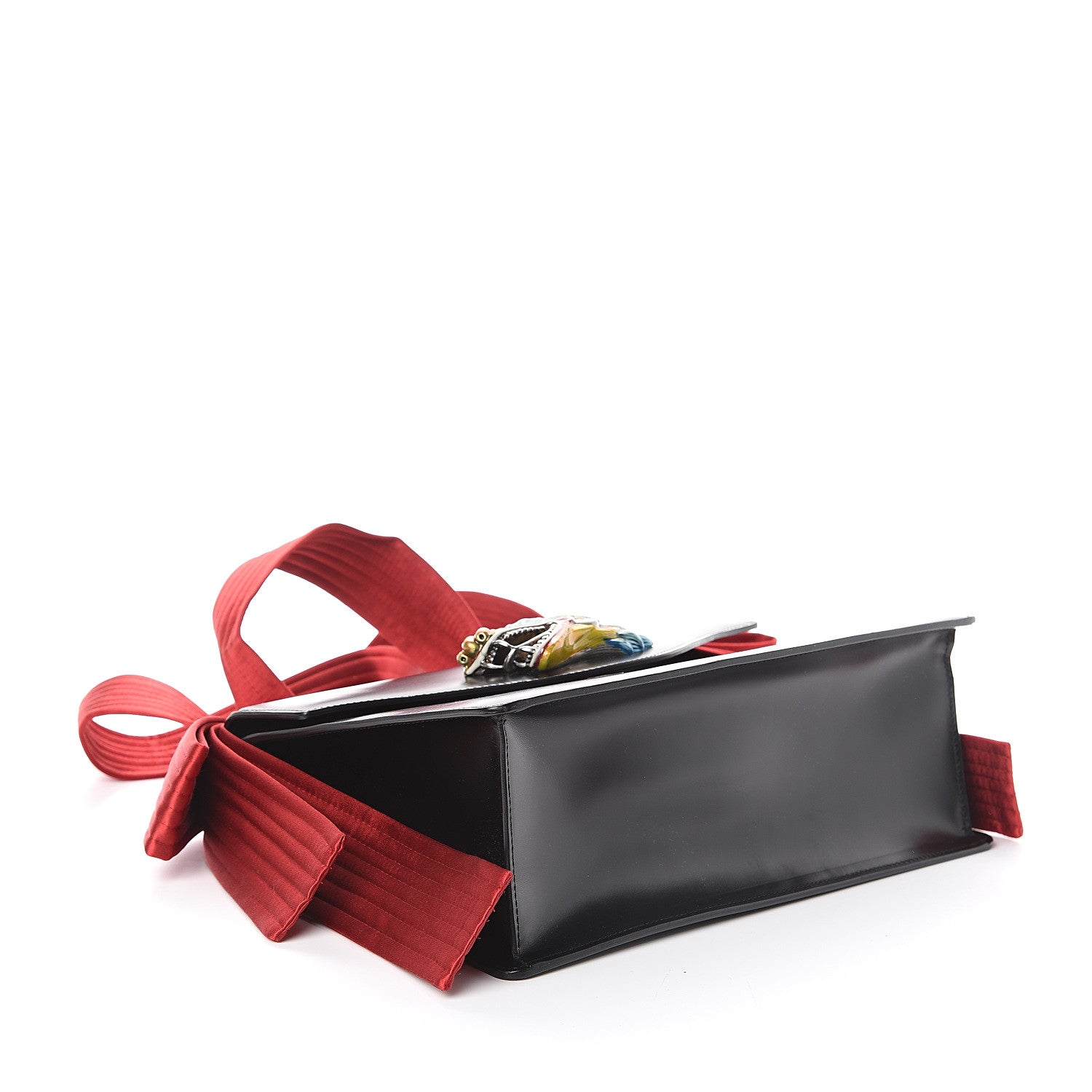 Gucci Calfskin Naga Dragon Small Shoulder Bag Black 3 of 8