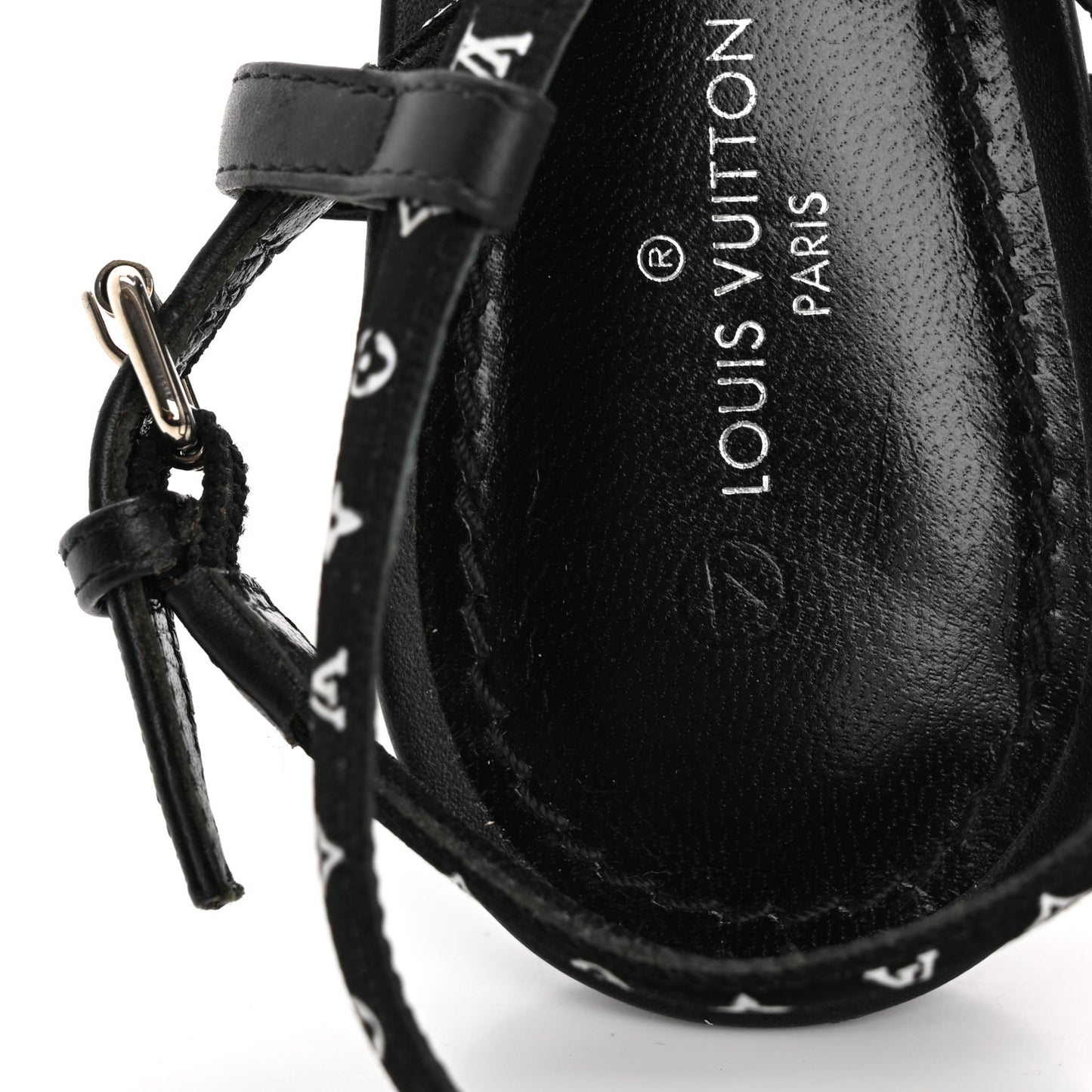 Satin Calfskin Citizen Sandals 37 Black