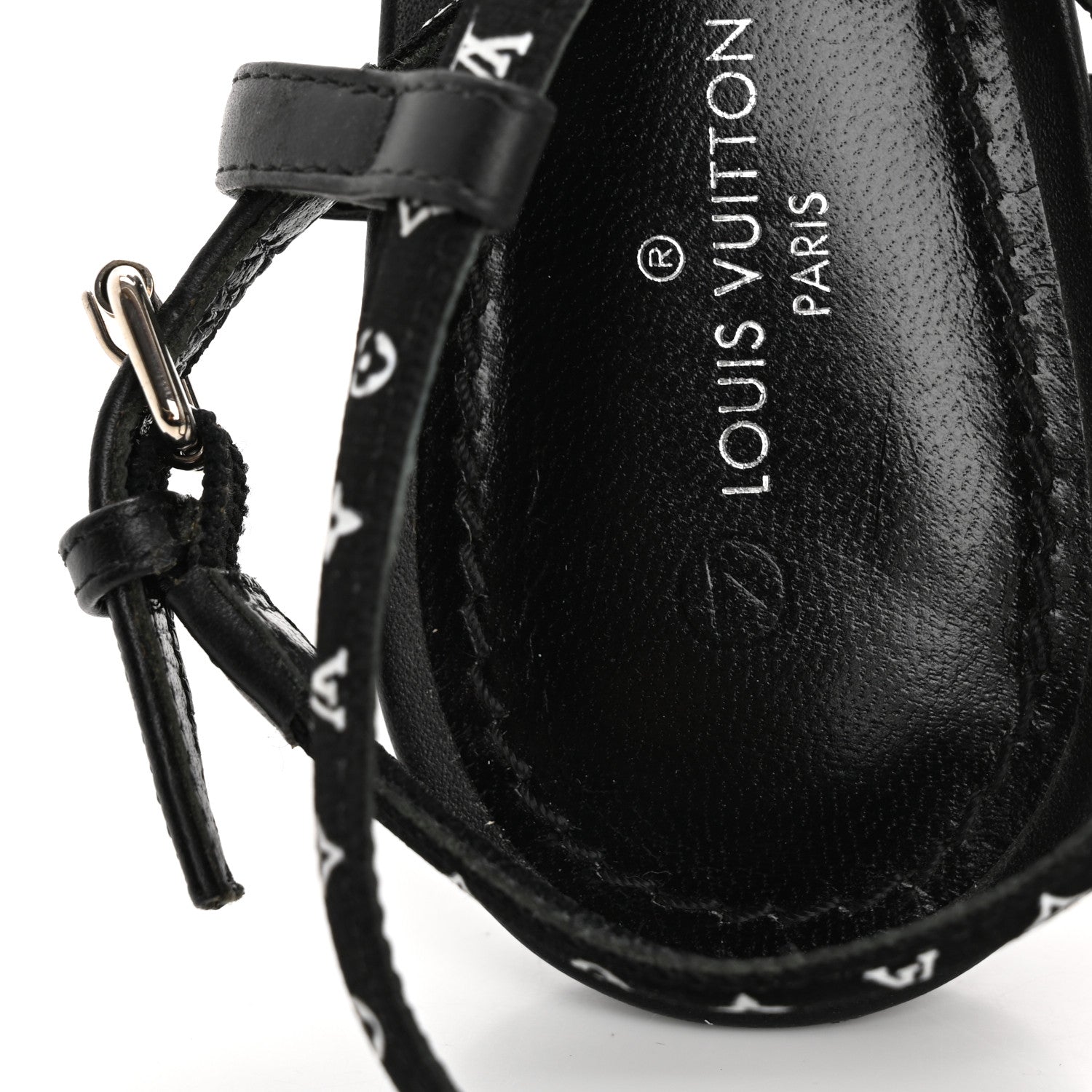 Louis Vuitton Satin Calfskin Citizen Sandals 37 Black 7 of 13