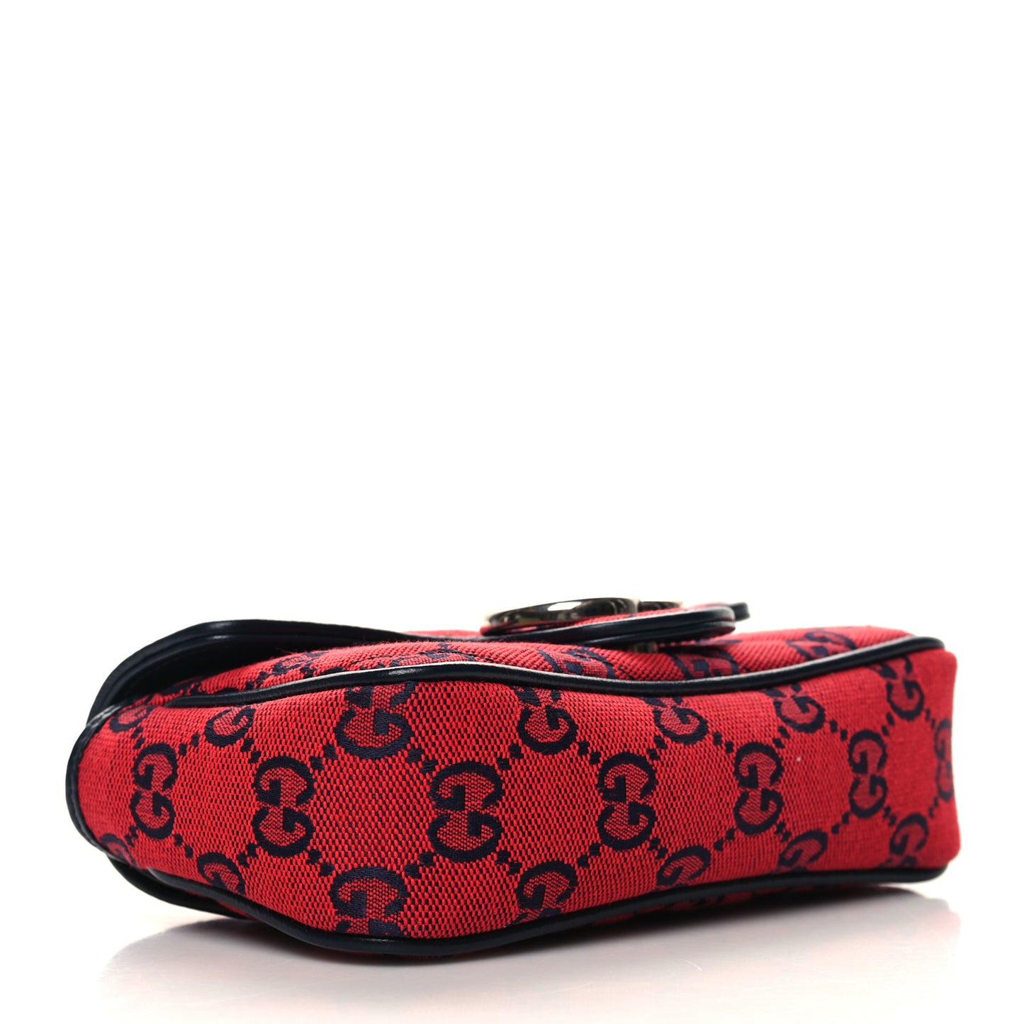 Monogram Multicolor Matelasse Diagonal Super Mini GG Marmont Shoulder Bag Red Blue